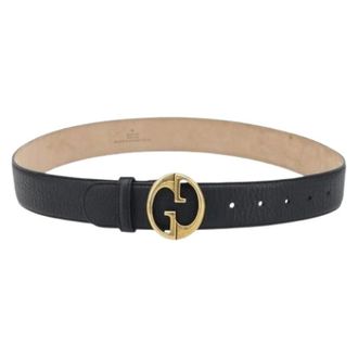 Gucci Pre-owned Vintage Leather Belt - female - Gucci Vintage - Vintage Belts - Black - ONE SIZE - Pre-owned