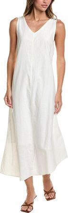 POINT Point Linen-Blend V-Neck Dress