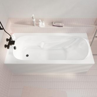 Allibert Ba&ntilde;era Rectangular Blanca 150x70x54cm - Respaldo Y Reposabrazos Integrados