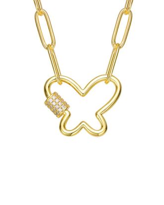 Rachel Glauber 14K Plated Cz Necklace