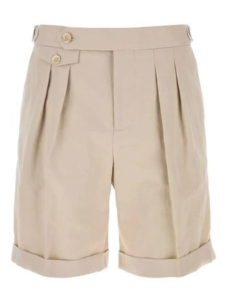 Brunello Cucinelli cuffed bermuda shorts - men - Cotton/Linen/Flax - 48 - Neutrals