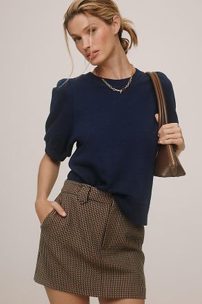 Maeve Puff-Sleeve Sweatshirt Tee