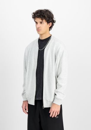 Alpha Industries Bomberjacke ALPHA INDUSTRIES Studio Edition Fleece Bomber, Herren, Gr. XXL, grau (pastel grau melange), Obermaterial: 80% Baumwolle, 20% Polyester, Ja