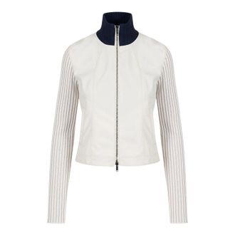 Iceberg Cropped Slim Nylon Jas - Dames - Zomerjassen - Beige - S - Nylon - Jassen