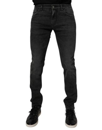 Dolce & Gabbana Black Cotton Stretch Skinny Men Denim Jeans Elastane Clothing