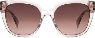 Rag & Bone 56mm Gradient Polarized Square Sunglasses in Beige/Brown Gradient at Nordstrom Rack