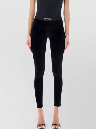 Tom Ford velour leggings trousers stretch waistband slim