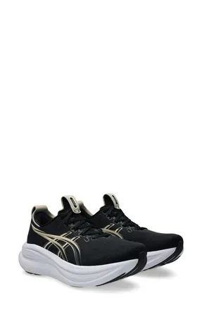Asics GEL-NIMBUS 28 Running Shoe in Black/feather Grey at Nordstrom, Size 11.5