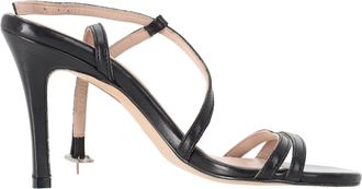 IRIS & INK Laurel Slingback Sandals in Black Leather