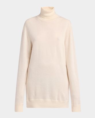 The Row Lizzy Cashmere Turtleneck Sweater