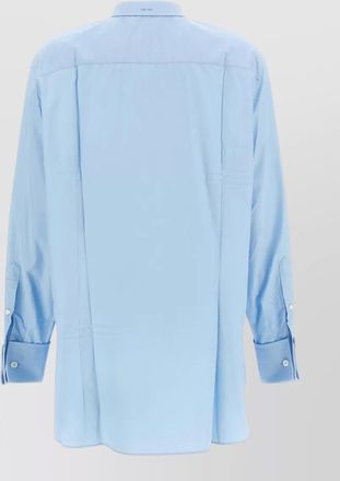 Prada cotton poplin pleated shirt