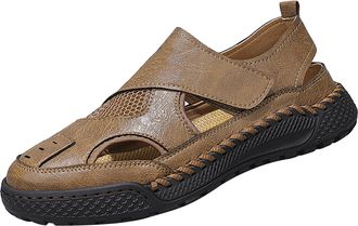 Generic Hiking Sandals Men Closed Toe Diabetic Sandals Men Extra Wide Fit Shoes Orthopaedic Hollow Out Shoe Soft Sole Casual Footwear Anti-Slip Retrofitting S