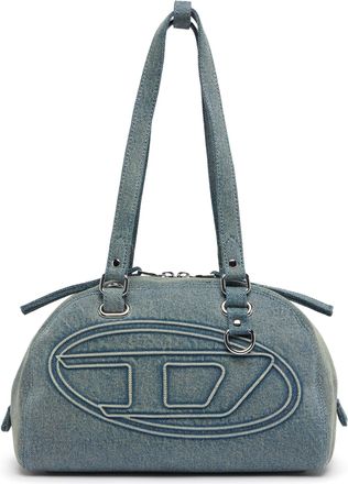 Diesel 1DR Dome-Shoulder bag in denim with Oval D logo - Shoulder Bags - Unisex - Blue