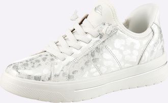 Jana Sneaker JANA, Damen, Gr. 37, wei&szlig;, gemustert, Lederimitat, Textil, Schuhe Sneaker