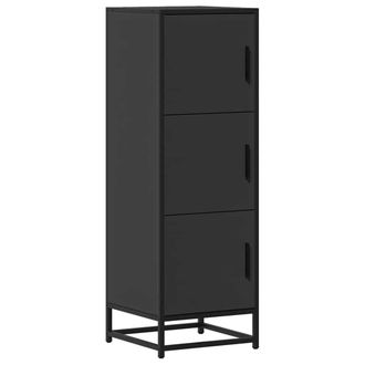 vidaXL Aparador Alto Madera De Ingenier&iacute;a Y Metal 35,5x35x106,5 Cm Vidaxl
