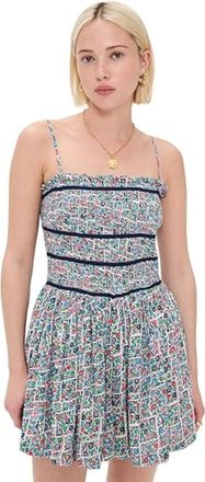 Free People Bali Checked Out Romper Womens Gardenia Combo Smocked JDM2701