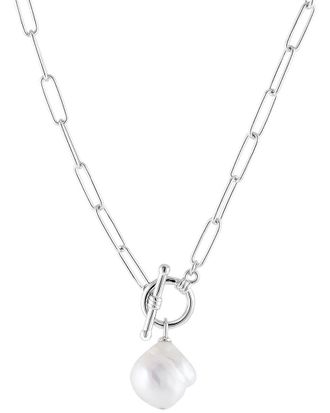 Splendid Pearls Silver 13-14Mmmm Pearl Necklace