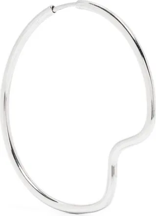 Maria Black Copenhagen 35 sculpted hoop earring - women - Other fibres - One Size - Silver