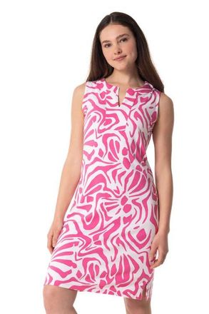 Coolibar Oceanside Tank Dress, UPF 50+ Sun Protection in Tulip Pink Abstract Spring at Nordstrom, Size Xx-Large