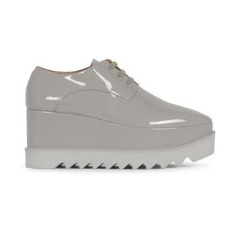 Stella McCartney Stella McCartney, Wedges, female, Gray, Size: 8 1/2 US Elyse Shiny Patent