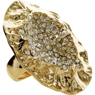 Olivia Welles Crystal Cove Statement Ring in Gold /Clear at Nordstrom Rack