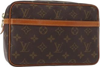 Louis Vuitton Pre-owned Canvas Clutch - Dames - Vintage Clutch - Bruin - ONE Size - Vintage