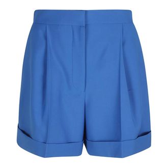 Alexander McQueen Korte Broeken, Dames, Blauw, S, Short Shorts