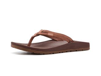 Chaco Lowdown Leather Flip Womens Sandals Burnt Chestnut : 10 B - Medium