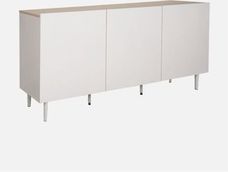 Sweeek Aparador De Metal Y Decoraci&oacute;n De Madera 3 Puertas 150cm