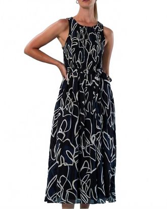 Nic+Zoe Womens Midnight Muse Chiffon Dress In Black Multi