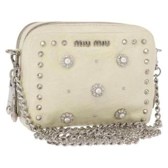 Miu Miu Borsa a spalla in pelle Pre-owned - - Pre-owned - Donna - Beige - ONE SIZE