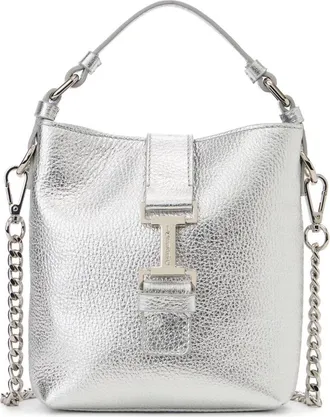 Iceberg Kalfsleren Schoudertas - Dames - Handtassen - Grijs - ONE Size - Leer - Tassen