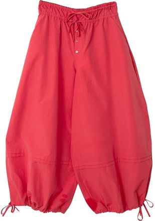 Damson Madder Frida Cotton Blend Crop Balloon Pants in Red at Nordstrom, Size 16 Us