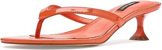 Nine West Cruise Womens Dress Sandals Orange Patent : 9.5 M, Faux Leather
