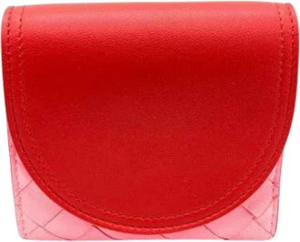 Bottega Veneta Tweedehands leren portemonnees - Dames - Vintage Accessoires - Rood - ONE Size - Leer - Vintage
