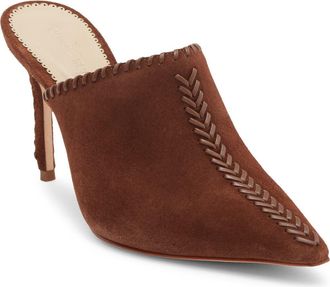 Cinq &agrave; Sept Susan Whipstitch Mule in Dark Sepia at Nordstrom Rack, Size 10.5Us / 40.5Eu