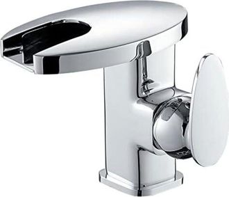 OEM Grifo De Ba&ntilde;o Con Luz Led, Grifo Para Lavabo, Mezclador Monomando De Lat&oacute;n, Color Plateado