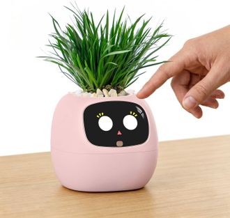 No Brand Compa&ntilde;ero Inteligente Para Plantas Con M&aacute;s De 100 Expresiones, Compa&ntilde;ero De Escritorio Interactivo Con Ia, Linda Maceta Para La Oficina, Regalo &Uacute;nico 