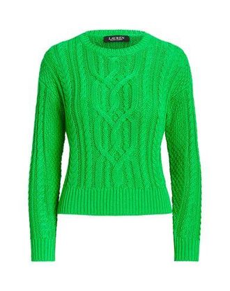 Ralph Lauren CABLE-KNIT COTTON CREWNECK SWEATER