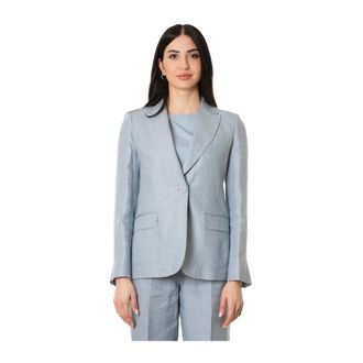 Max Mara Nalut Blazer - Dames - Jassen - Blauw - Maat: XL Katoen