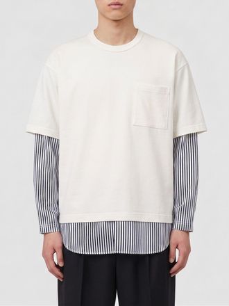 Comme Des Gar&ccedil;ons T-shirt in cotone con dettagli camicia Comme Des Gar&Ccedil;ons
