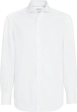 Brunello Cucinelli Spread collar shirt in White at Nordstrom, Size Xxx-Large Eu