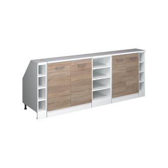 Vicco Armario De Cocina Para Techo Inclinado R-line, Sonoma, 210 Cm Lote De 5 Carcasas De Armario 60 Cm De Profundidad, Vicco