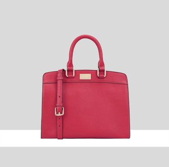 Paul Costelloe Womens Myanmar Leather Multi Way Bag - Pink - One Size