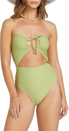Billabong Tanlines Andrew One-Piece Swimsuit in Avocado at Nordstrom, Size Small