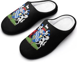 Generic Arms of Oxfordshire County Council Mens Slippers Memory Foam Winter Warm Sandals Slip On House Shoes Size 7-14