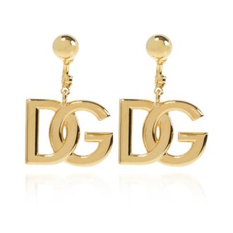 Dolce & Gabbana Logo Oorbellen - Dames - Oorbellen - Geel - ONE Size - Accessoires