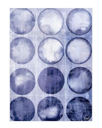 Empire Art Direct Circles Of Blue I Washable Geometric Art Area Rug