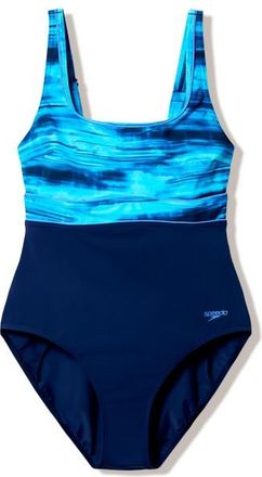 Speedo Print Contour Eclipse One Piece Badeanzug f&uuml;r Damen | blau