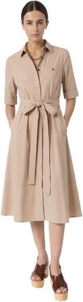 Gerard Darel Rana Midi Shirt Dress in Beige at Nordstrom, Size 12